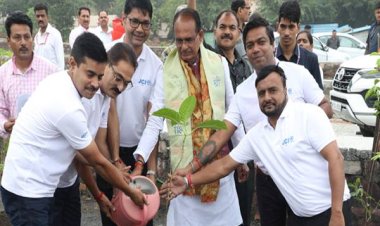 मुख्यमंत्री श्री चौहान ने पीपल, गुलमोहर और कदंब के पौधे रोपे