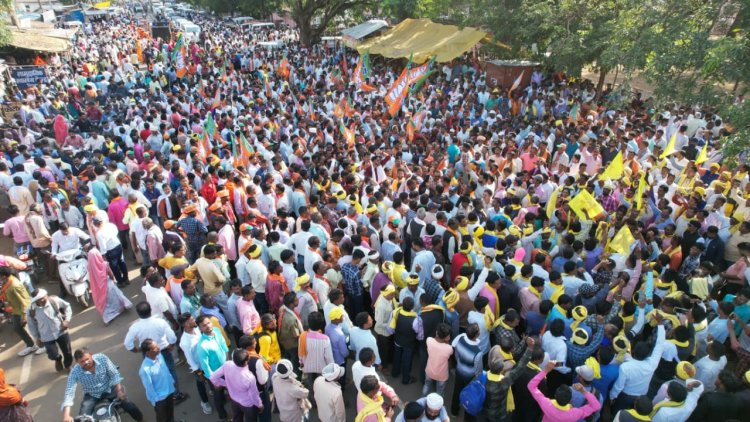 श्री फग्गन सिंह कुलस्ते के नामांकन में उमड़ा सैलाब