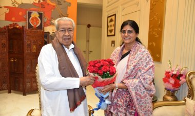 राज्यपाल श्री हरिचंदन से केंद्रीय वाणिज्य एवं उद्योग राज्य मंत्री ने की सौजन्य भेंट