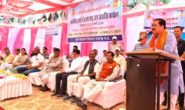 राजगढ़ जिले के ग्राम गोपालपुरा में पार्वती-कालीसिंध-चंबल लिंक परियोजना के तहत जल कलश यात्रा का समापन