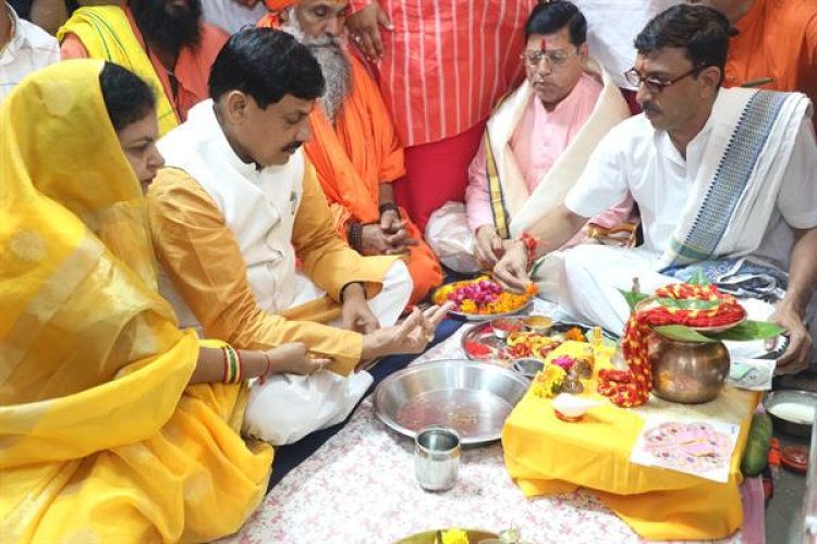 भगवान श्रीकृष्ण की मुख्यमंत्री डॉ.यादव ने सांदीपनी आश्रम में की सपत्निक पूजा-अर्चना