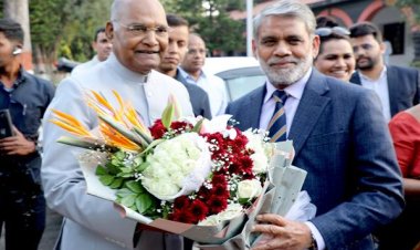 पूर्व राष्ट्रपति श्री कोविंद का राजभवन आगमन पर हुआ गरिमामय स्वागत