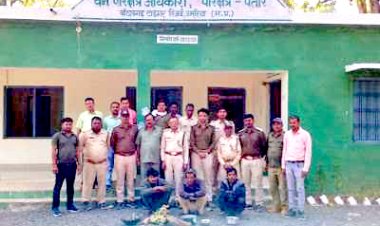 बाँधवगढ़ टाइगर रिजर्व में चीतल का शिकार करने वाले 3 आरोपी गिरफ्तार