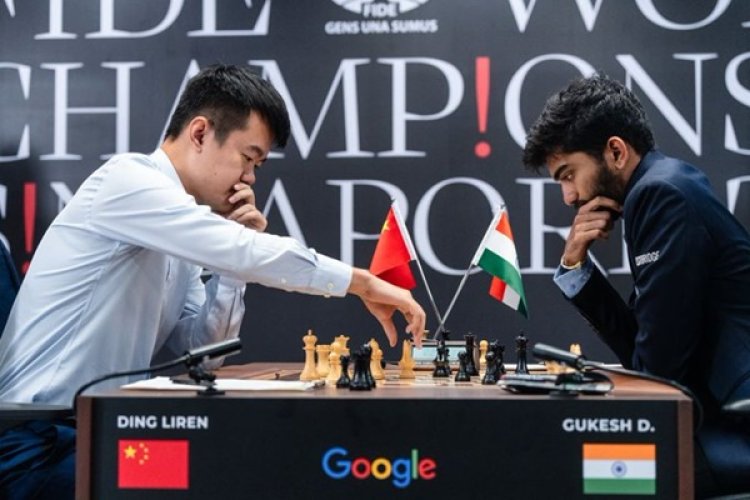 Chess: The match played between D. Gukesh of India and Ding Liren of China in the eighth round of FIDE World Championship-2024 was a draw