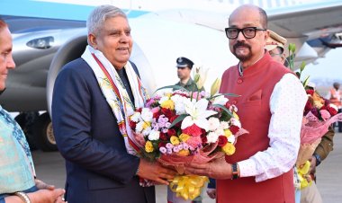 रायपुर : उप राष्ट्रपति श्री जगदीश धनखड़ का माना विमानतल में आत्मीय स्वागत