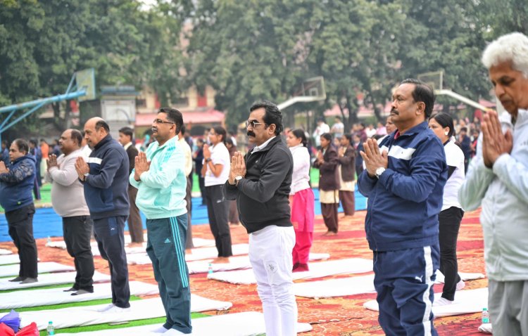 सूर्य नमस्कार ऊर्जा का उद्गम और युवा ऊर्जा का प्रवाह - लोक निर्माण मंत्री श्री सिंह
