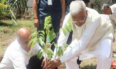 राज्यपाल श्री पटेल ने रामफल का पौधा रोप कर दिया पर्यावरण संरक्षण का संदेश