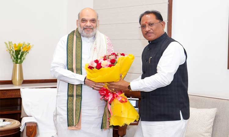रायपुर : केंद्रीय गृह मंत्री श्री अमित शाह से मिले मुख्यमंत्री श्री विष्णुदेव साय