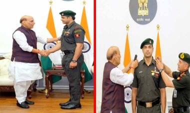 नीरज चोपड़ा को भारतीय सेना में मानद लेफ्टिनेंट कर्नल की उपाधि, रक्षा मंत्री राजनाथ सिंह ने लगाए रैंक इंसिग्निया